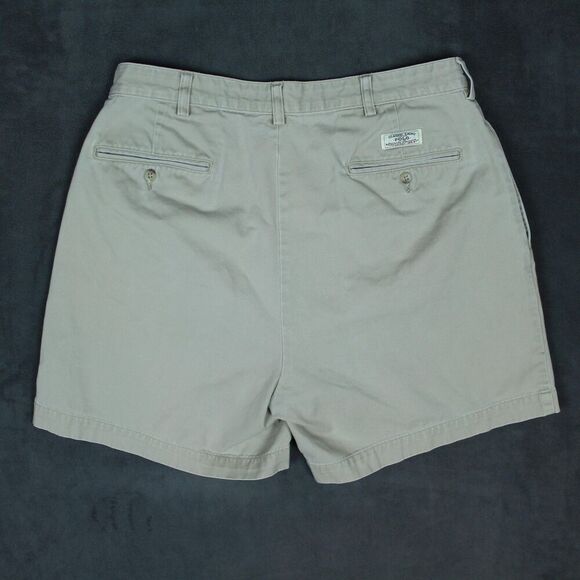 Polo Ralph Lauren Andrew Shorts Mens 34 Khaki Classic Chino 100% SOLD! - Picture 5 of 12